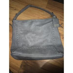 Shasa + Sofi Satchel Bag Purse Vegan Leather Gray 13x16